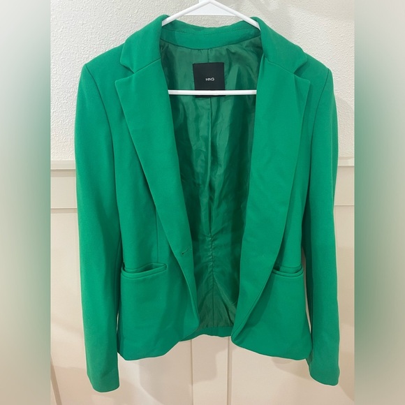 MNG Mango Green Single Button Women's Blazer Size 4 - Picture 10 of 16